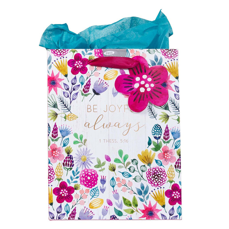 Gift Bag MD Multicolored Be Joyful Always 1 Thess. 5:16