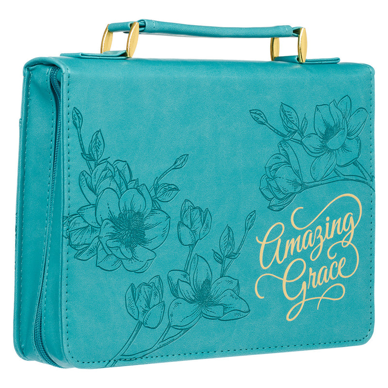 Amazing Grace Bible Cover Fashion Teal.