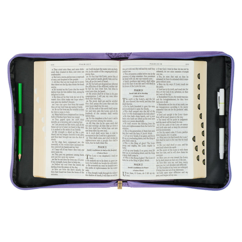 By Grace You've Been Saved Eph. 2:8 Bible Cover Fashion Lilac.