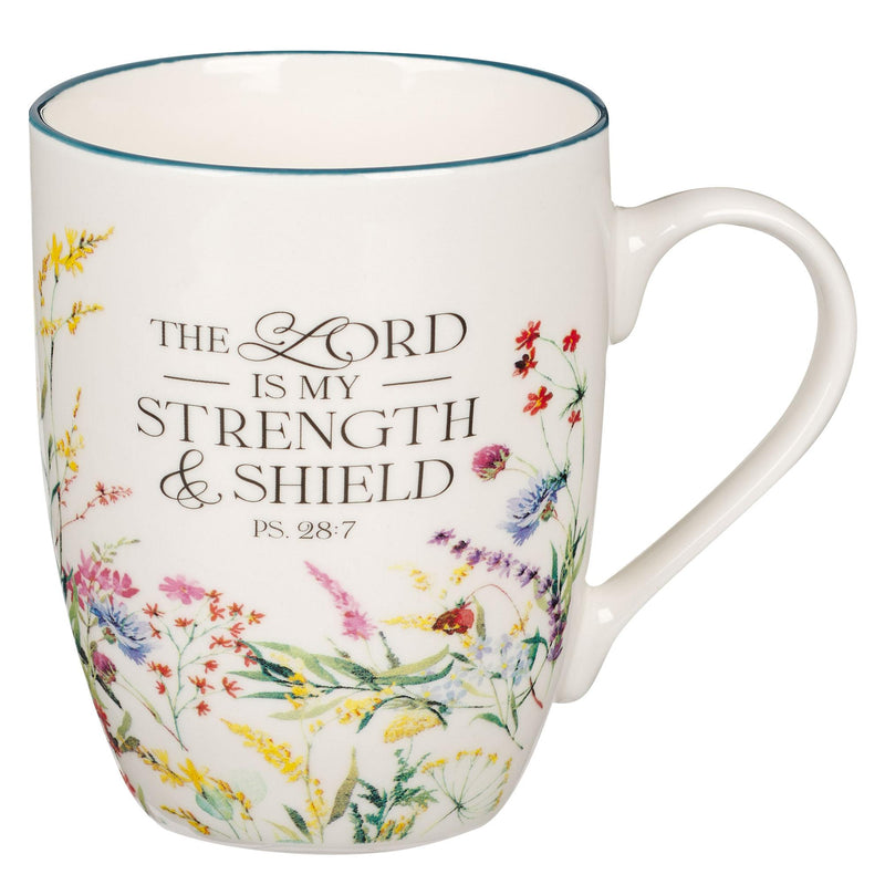 Mug Multi-Floral Lord is my Strength Ps. 28:7