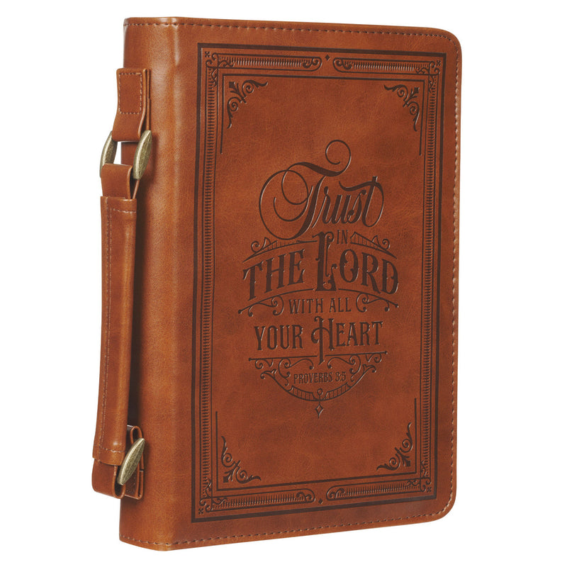 Trust in the Lord Prov. 3:5 Bible Cover Classic Brown .