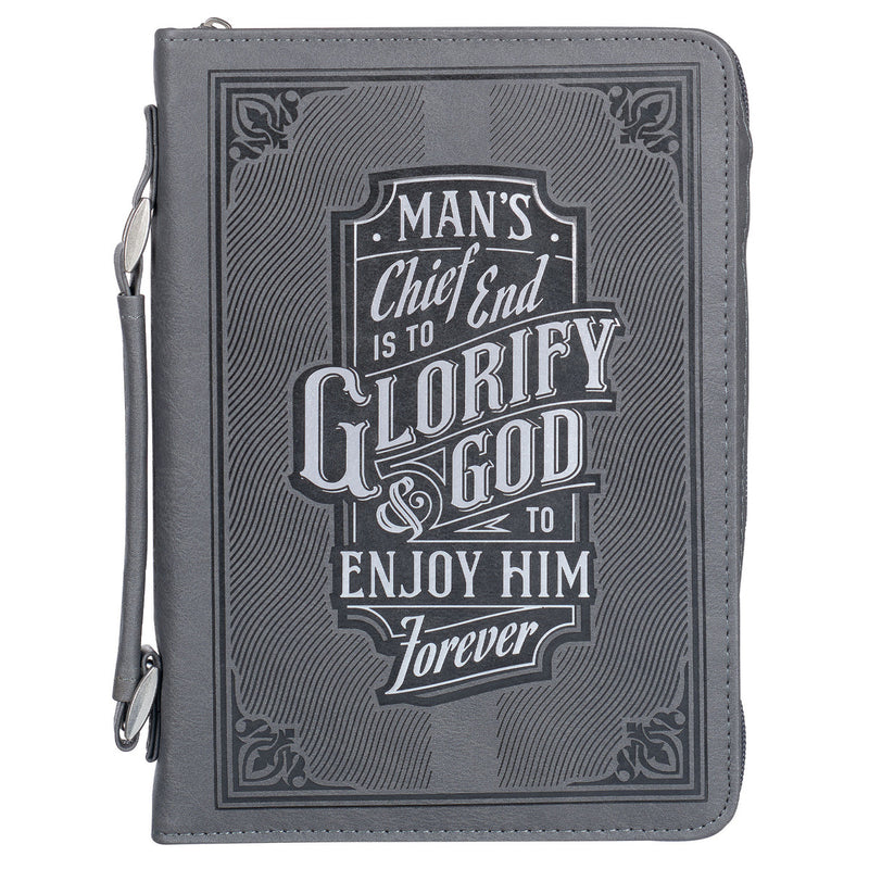 Glorify God Bible Cover Classic Gray.