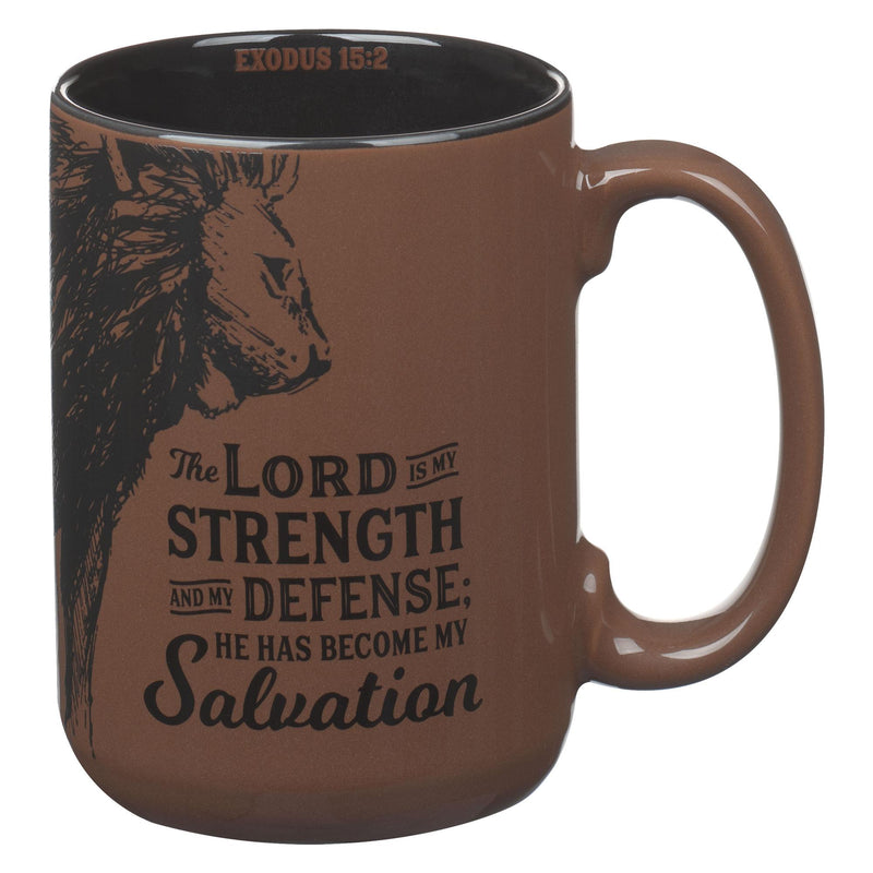 Mug Brown The Lord is my Strength Ex. 15:2