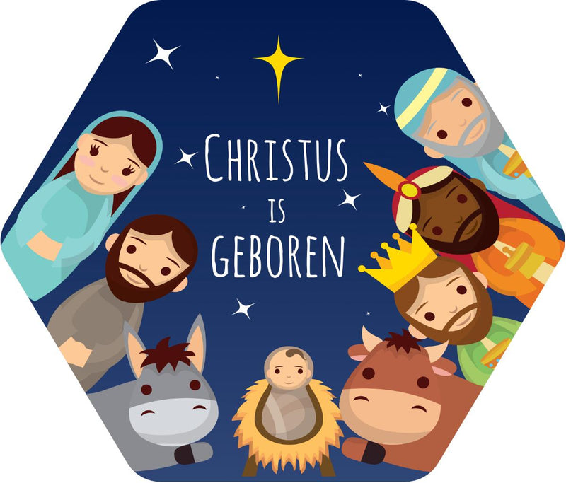 Christus is geboren. Kerst Honingraat bord Small