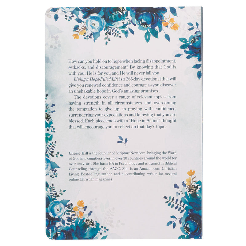 Living a Hope-Filled Life Blue Floral Softcover