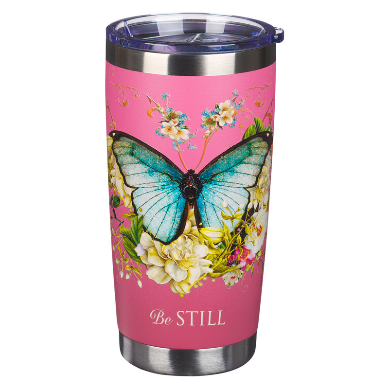 Pink Be Still Butterfly  - Psalm 46:10