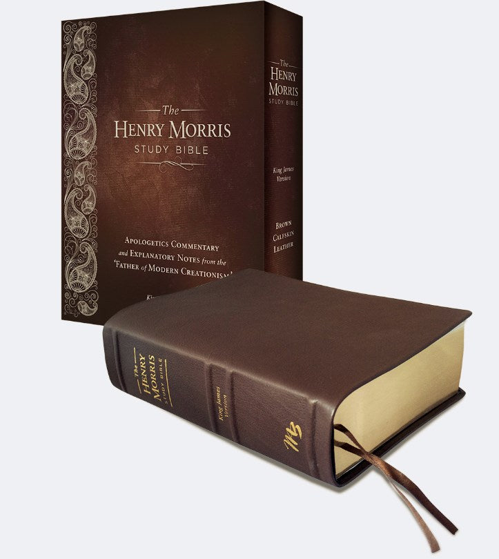 Kjv Henry Morris Study Bible-Brown Calfskin