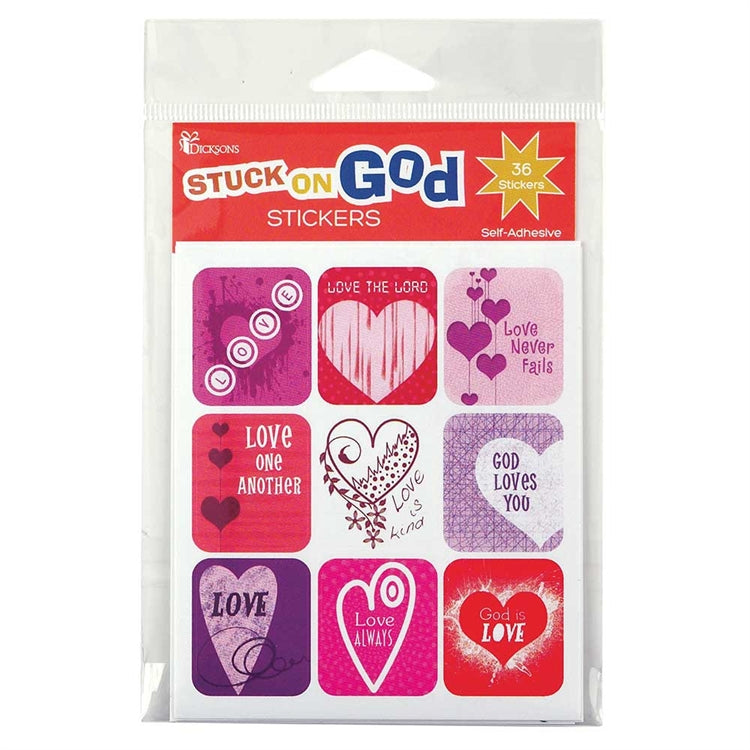 Hearts - 4 sheets with 9 stickers