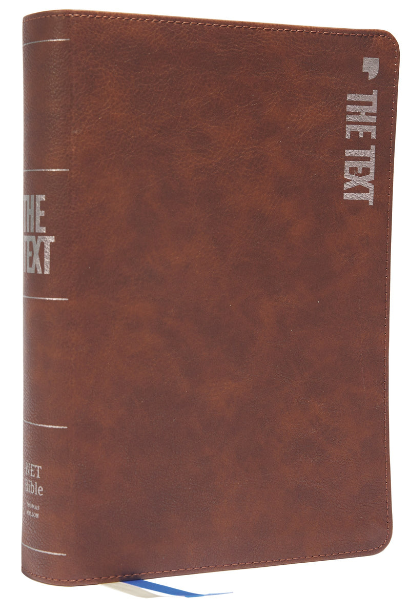 NET The TEXT Bible (Comfort Print)-Brown Leathersoft