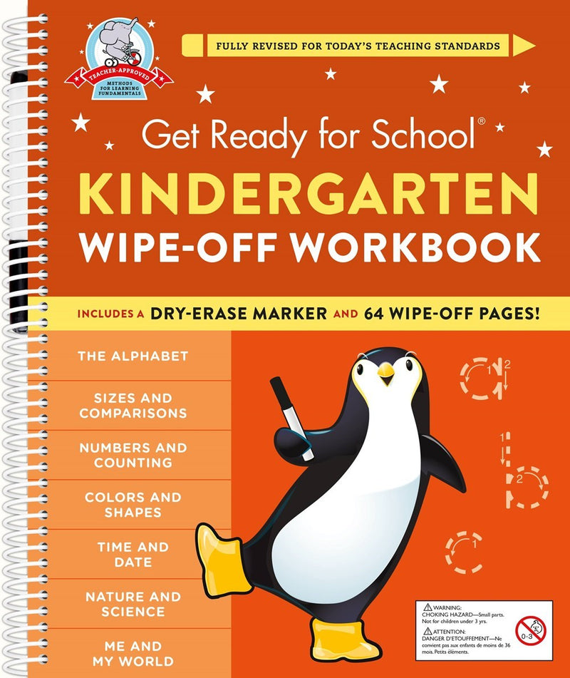 Get Ready For School: Kindergarten Wipe-Off Workbook