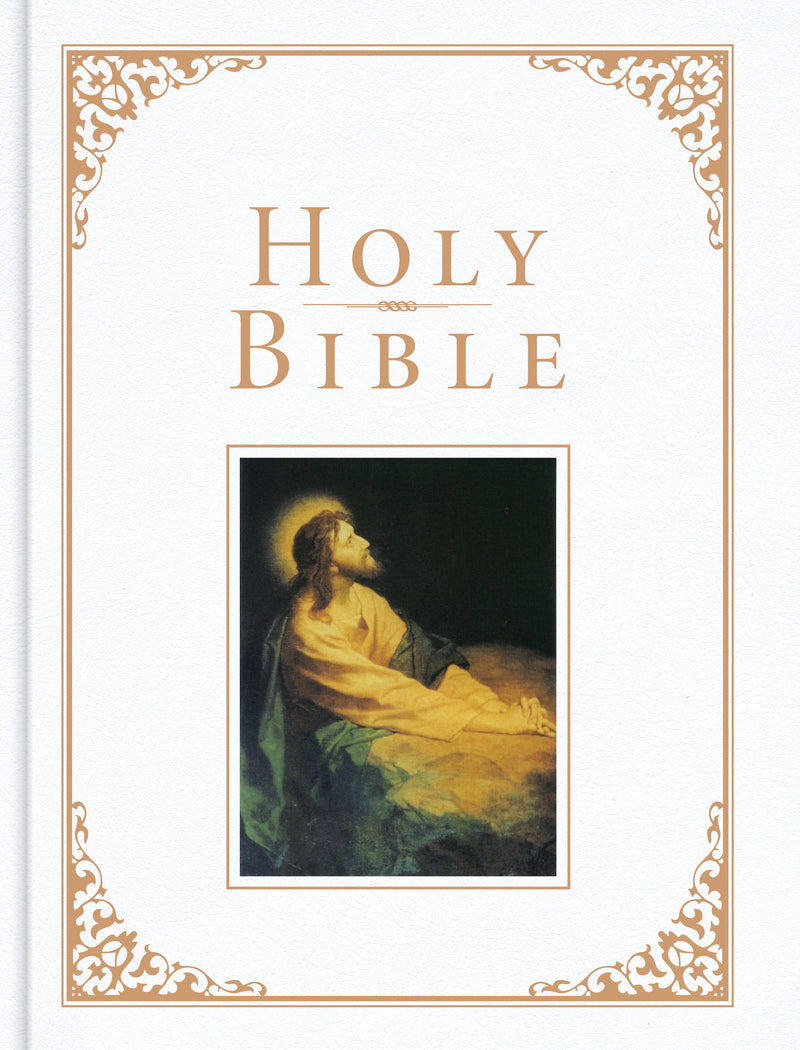 KJV Family Bible-White Imitation Leather-Over-Board