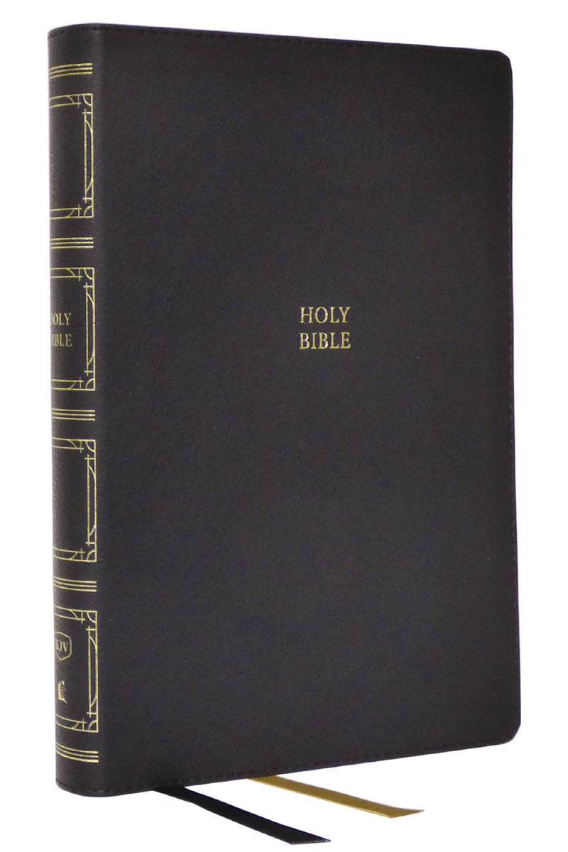 KJV Paragraph-Style Large Print Thinline Bible (Comfort Print)-Black Leathersoft