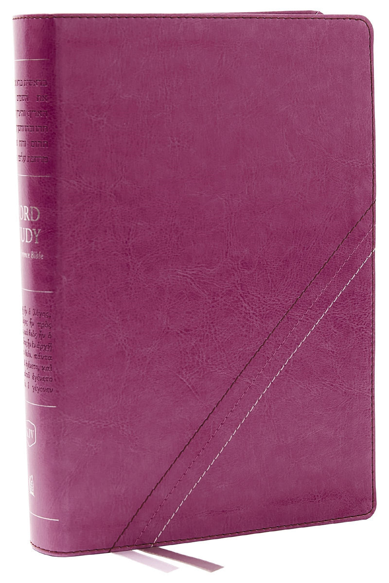 KJV Word Study Reference Bible (Comfort Print)-Pink Leathersoft