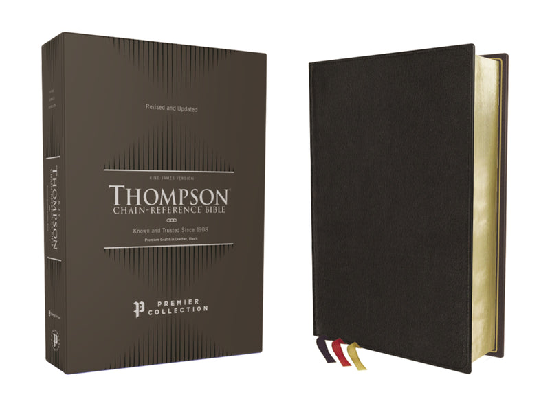 KJV Thompson Chain-Reference Bible (Comfort Print)-Black Genuine Goatskin Leather 