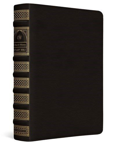 ESV Church History Study Bible-Black Genuine Leather