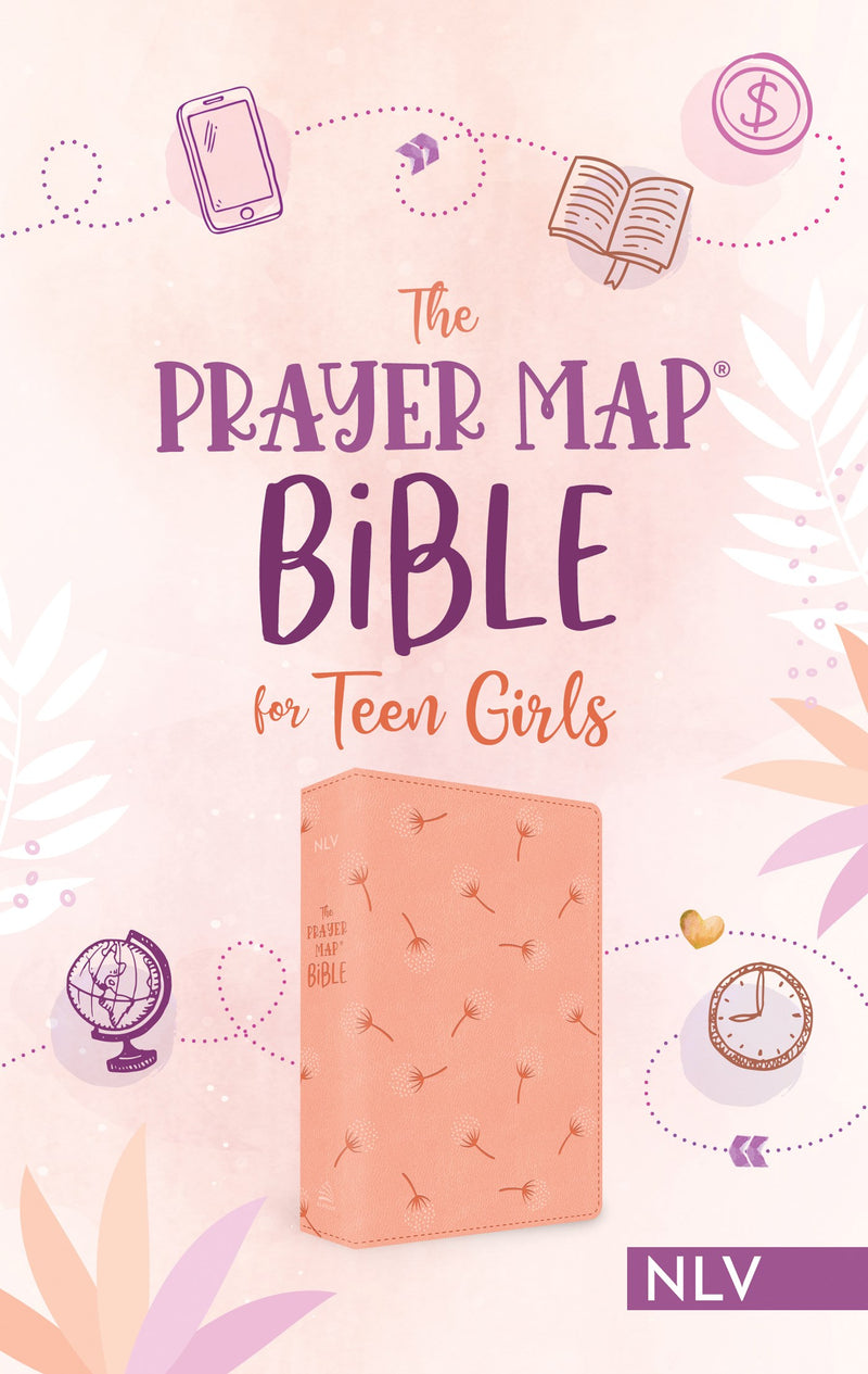 NLV The Prayer Map Bible For Teen Girls-Peach DiCarta