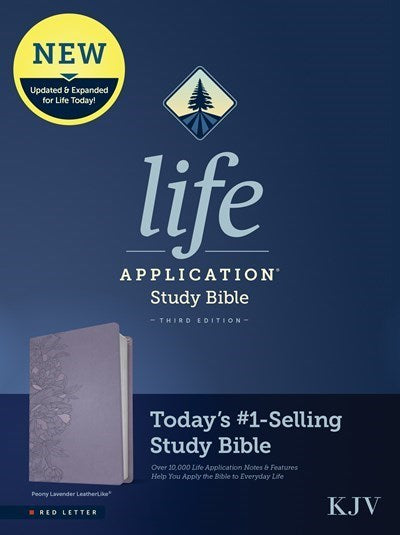 KJV Life Application Study Bible (Third Edition)-RL-Peony Lavender LeatherLike