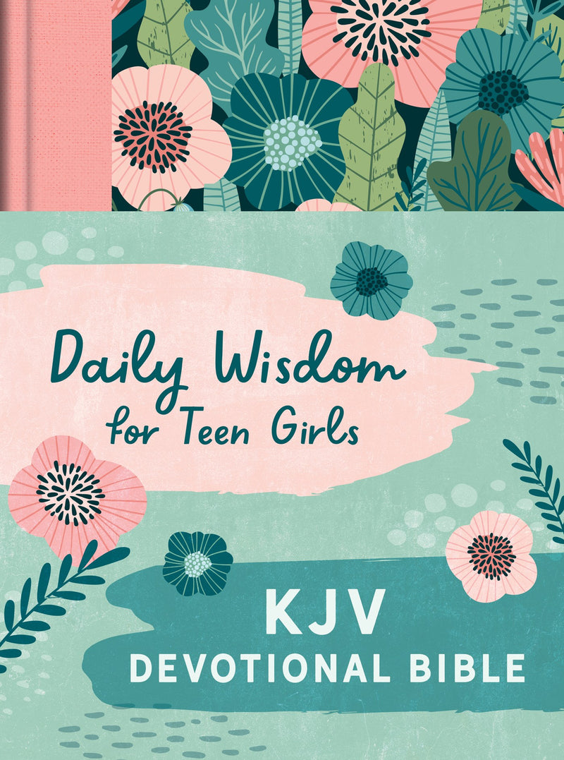 KJV Daily Wisdom For Teen Girls Devotional Bible-Printed Cloth Hardcover