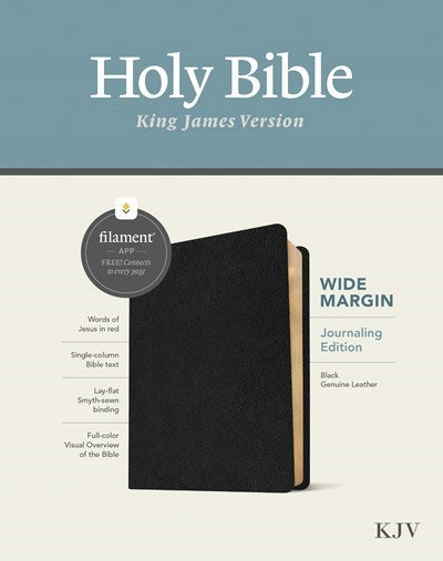 KJV Wide Margin Bible  Filament Enabled Edition (RL)-Black Genuine Leather