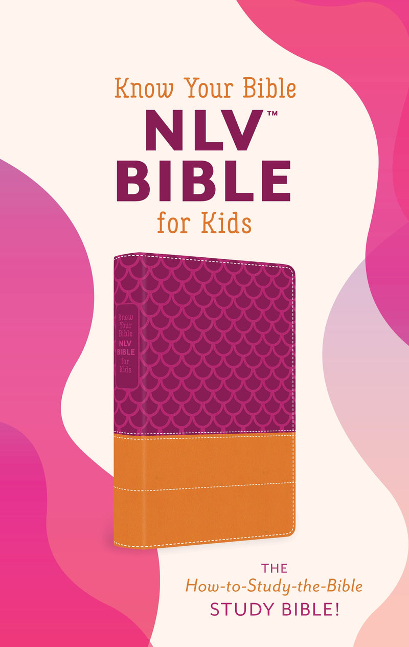 NLV The Know Your Bible Bible For Kids-Pink & Orange Scallops DiCarta