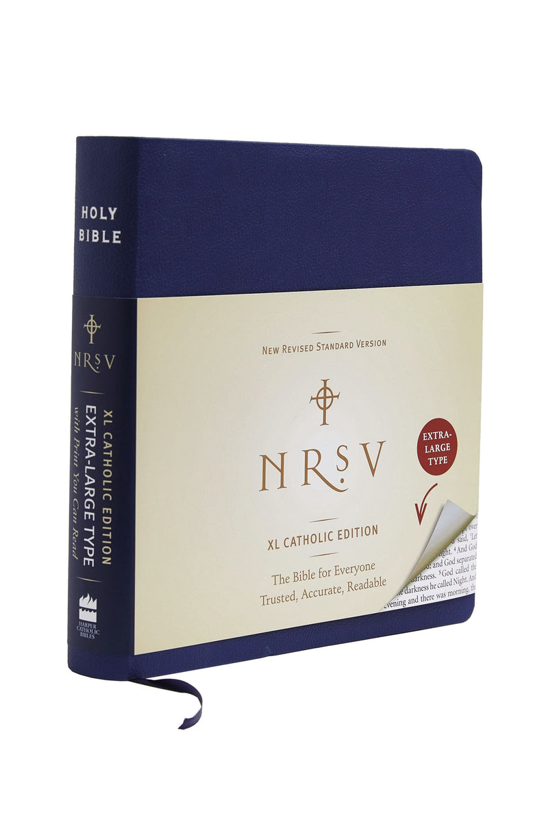 NRSV XL Catholic Edition-Large Print-Blue LeatherLike