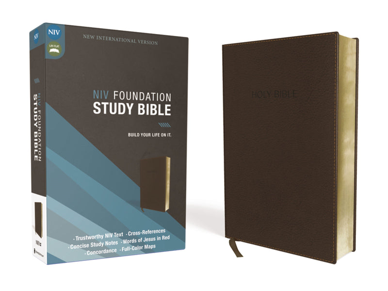 NIV Foundation Study Bible-Earth Brown Duo-Tone