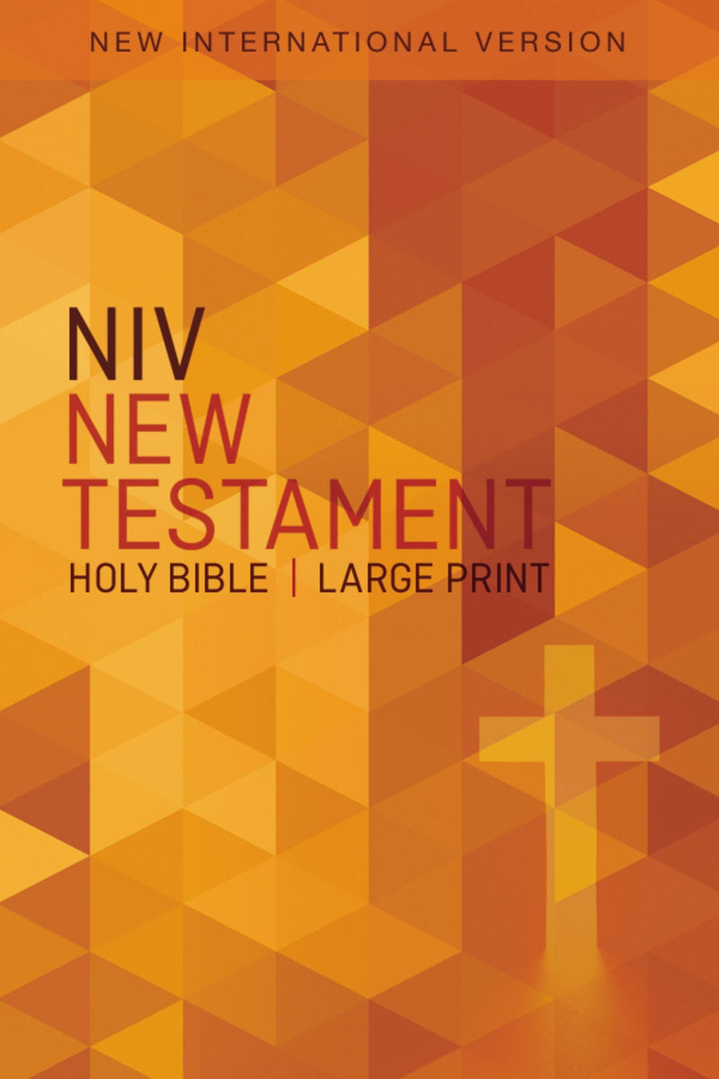 NIV Outreach New Testament/Large Print-Orange Cross-Softcover