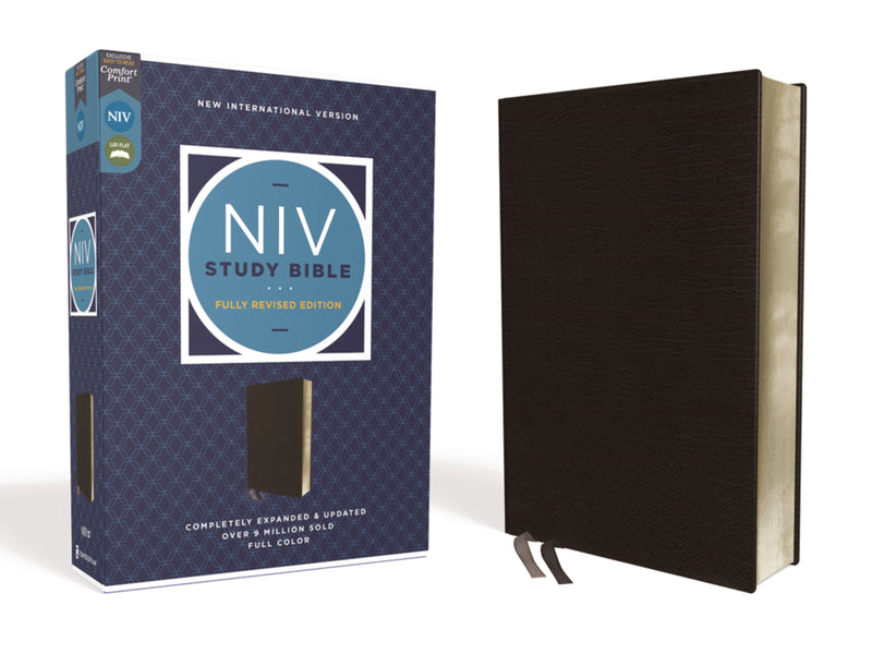 NIV Study Bible (Fully Revised Edition) (Comfort Print)-Black Bonded Leather