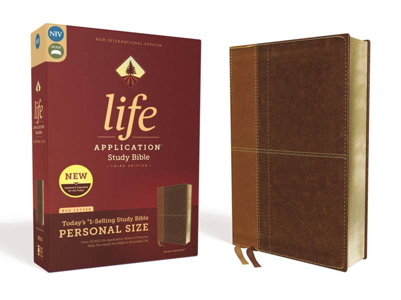 NIV Life Application Study Bible/Personal Size (Third Edition)-Brown Leathersoft