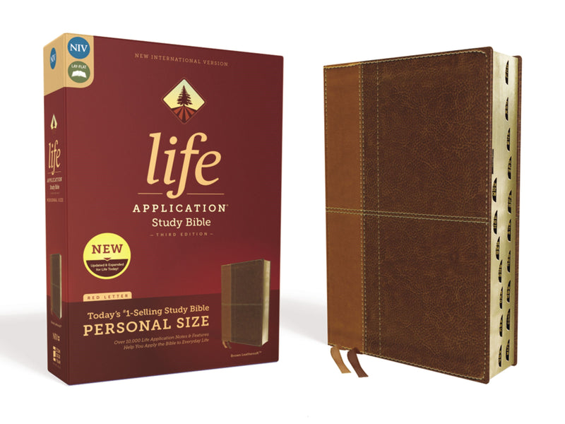 NIV Life Application Study Bible/Personal Size (Third Edition)-Brown Leathersoft Indexed