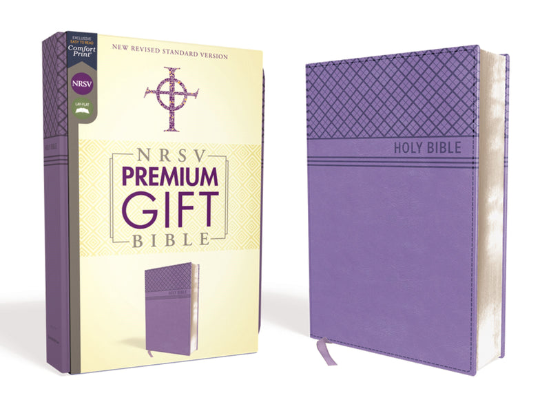 NRSV Premium Gift Bible (Comfort Print)-Purple Leathersoft