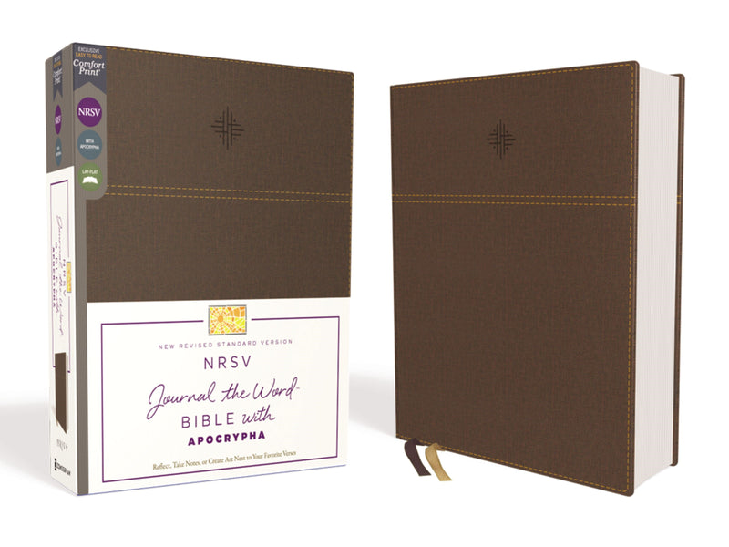 NRSV Journal The Word Bible w/Apocrypha (Comfort Print)-Brown Leathersoft