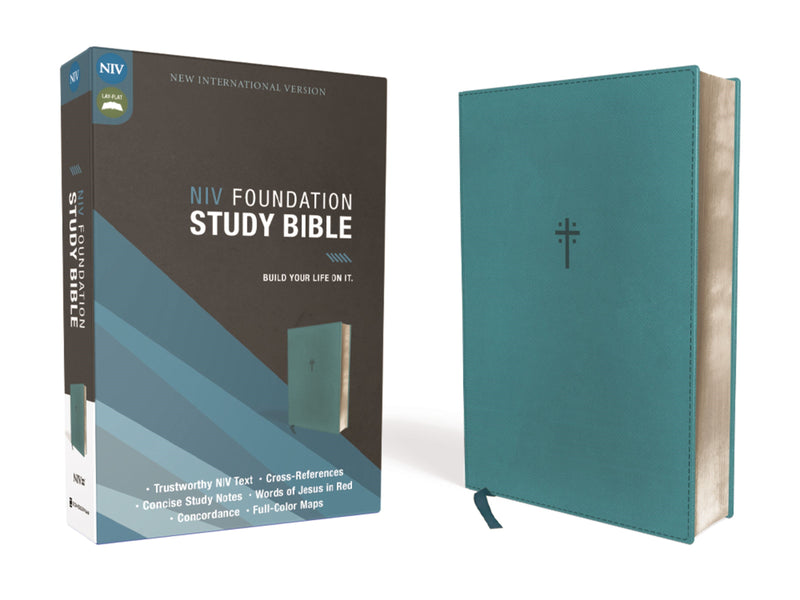 NIV Foundation Study Bible-Teal Leathersoft