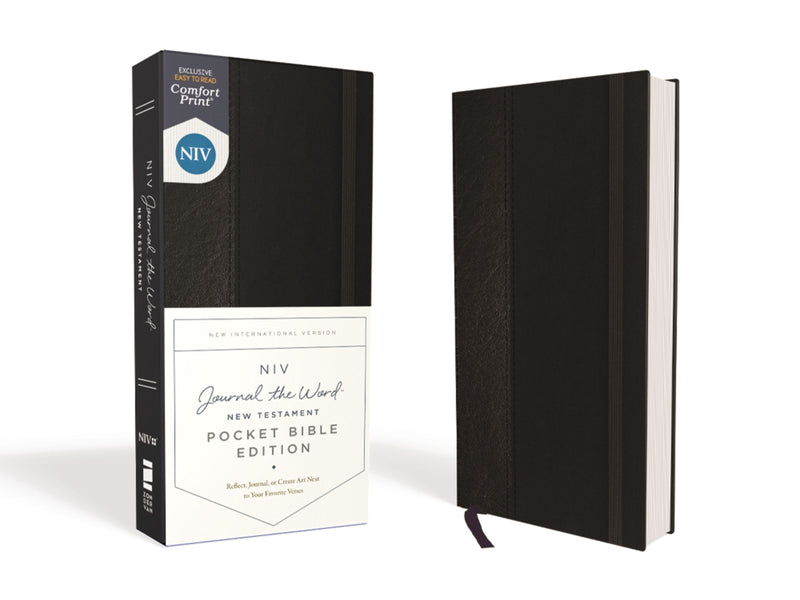 NIV Journal The Word New Testament  Pocket Bible Edition(Comfort Print)-Black Hardcover