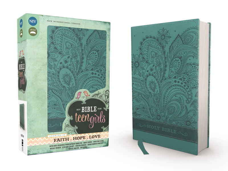 NIV Bible For Teen Girls-Caribbean Blue Duo-Tone 