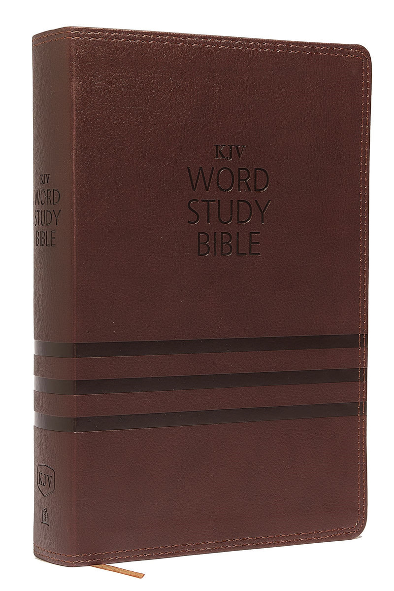 KJV Word Study Bible-Brown Leathersoft