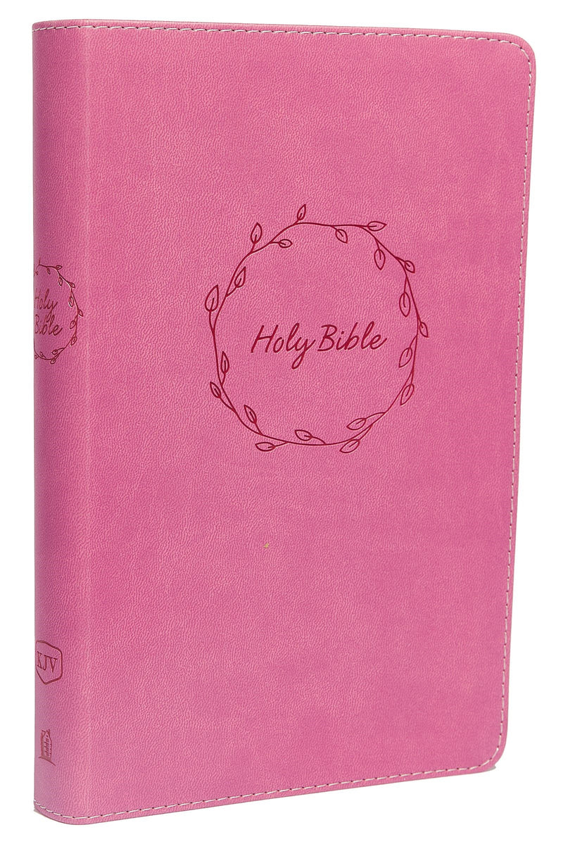 KJV Deluxe Gift Bible (Comfort Print)-Pink Leathersoft