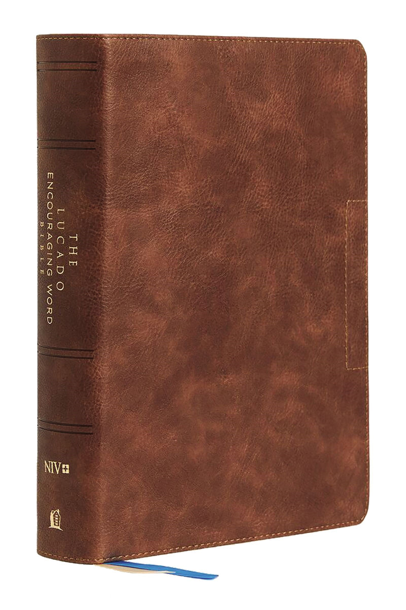 NIV Lucado Encouraging Word Bible (Comfort Print)- Brown Leathersoft Indexed