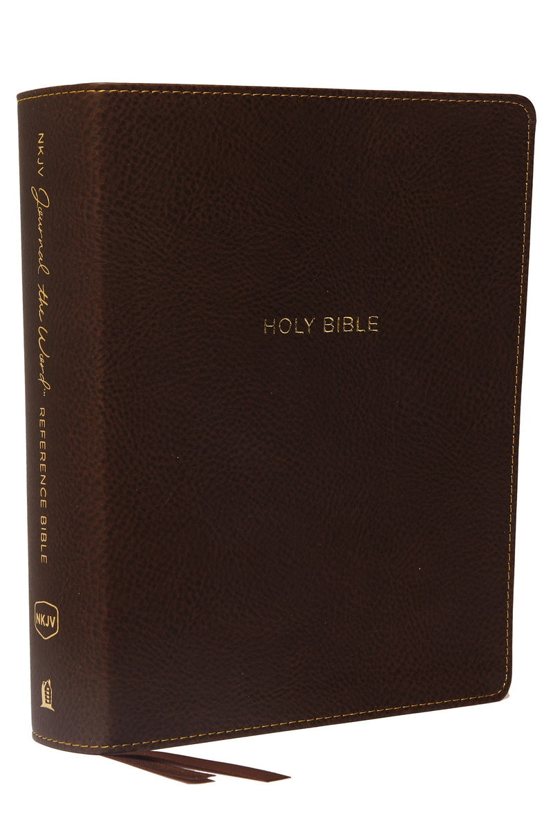 NKJV Journal The Word Reference Bible (Comfort Print)-Mahogany Leathersoft 