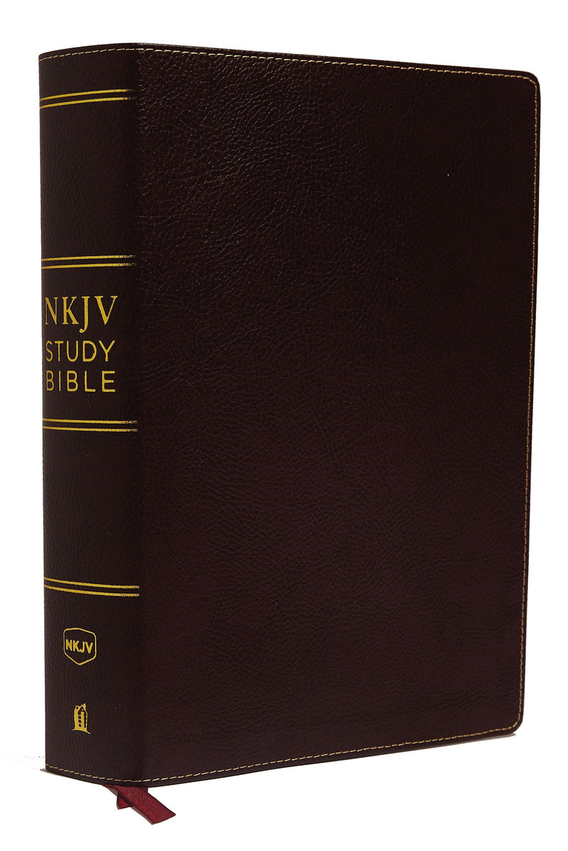 NKJV Study Bible (Comfort Print)-Burgundy Premium Bonded Leather