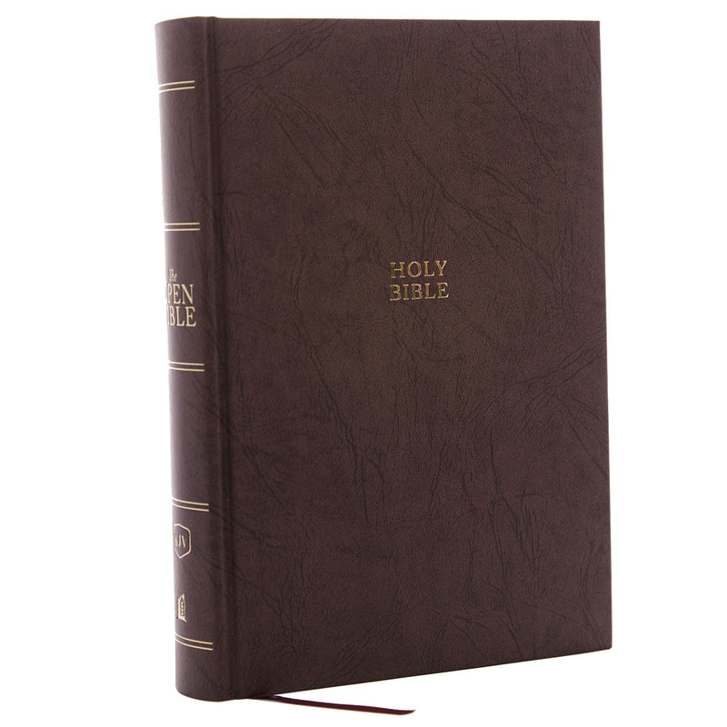 KJV Open Bible (Comfort Print)-Brown Hardcover