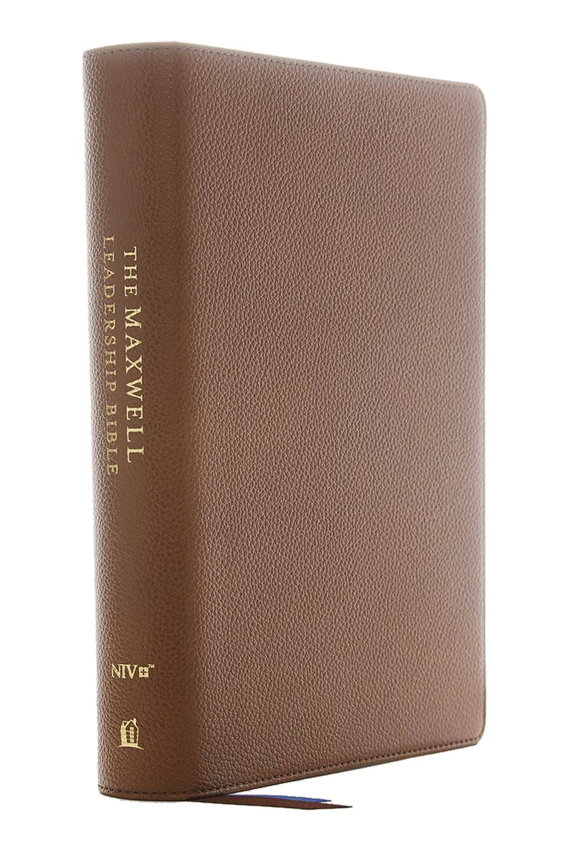 NIV Maxwell Leadership Bible (Third Edition) (Comfort Print)-Brown Genuine Leather