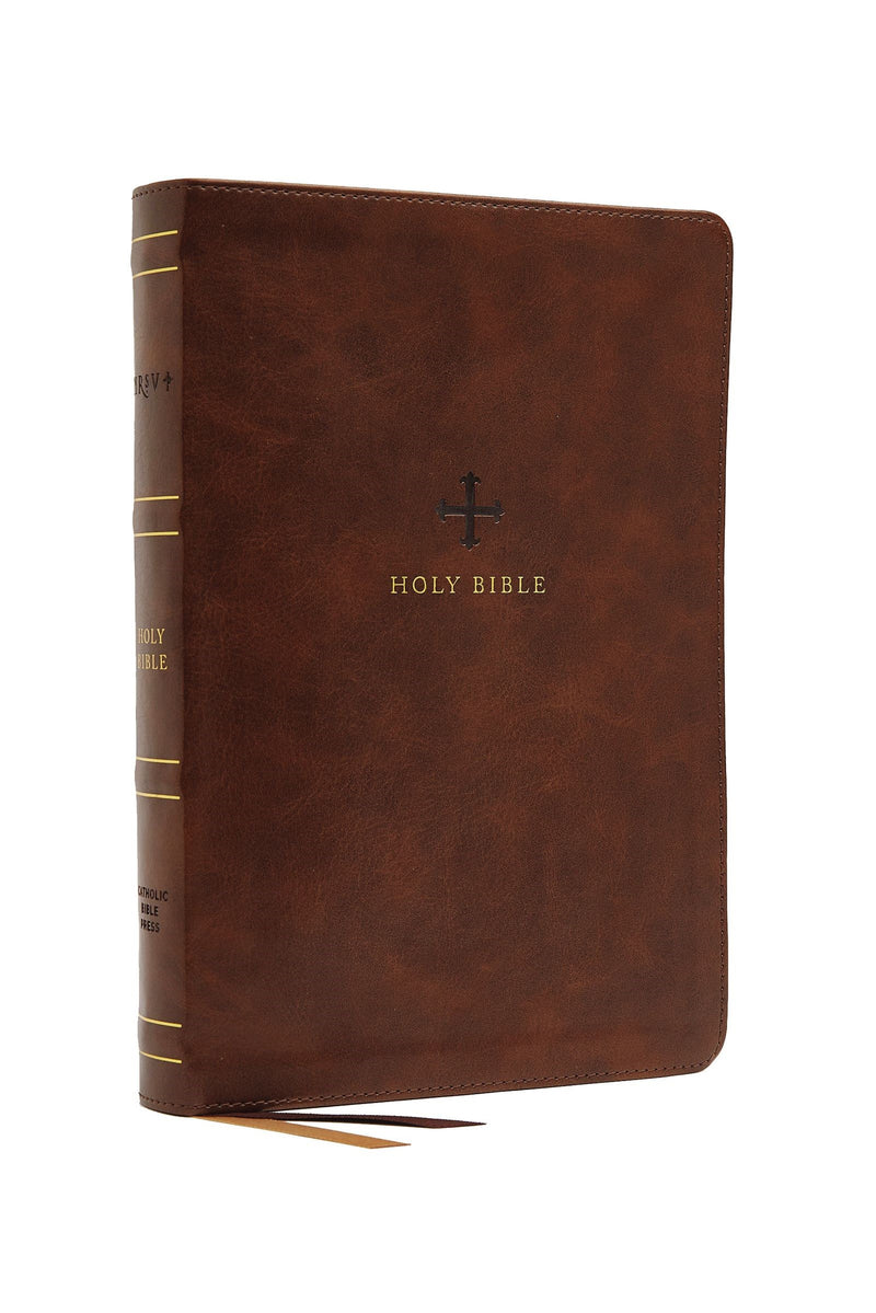 NRSV Catholic Bible/Large Print (Comfort Print)-Brown Leathersoft