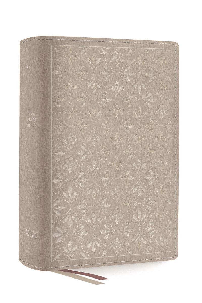 NET Abide Bible (Comfort Print)-Stone Leathersoft