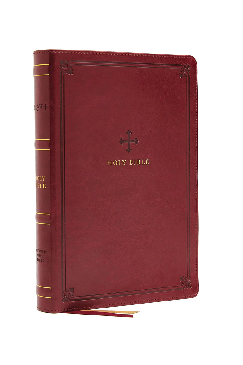 NRSV Catholic Thinline Bible (Comfort Print)-Red Leathersoft