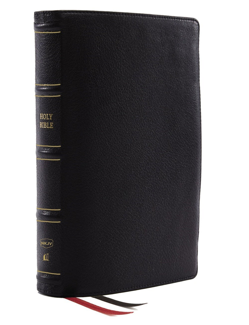 NKJV Thinline Reference Bible (Comfort Print)-Black Genuine Leather Indexed