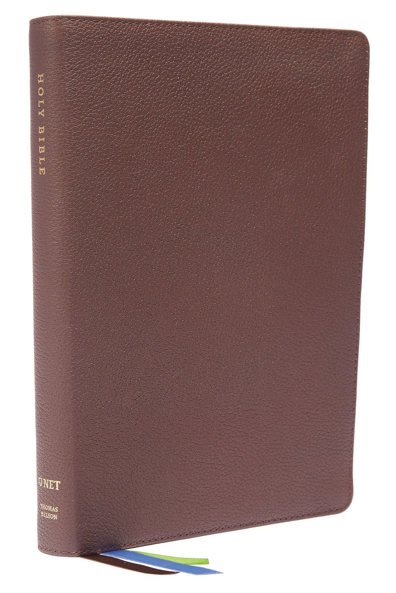 NET Thinline Bible/Large Print (Comfort Print)-Brown Genuine Leather