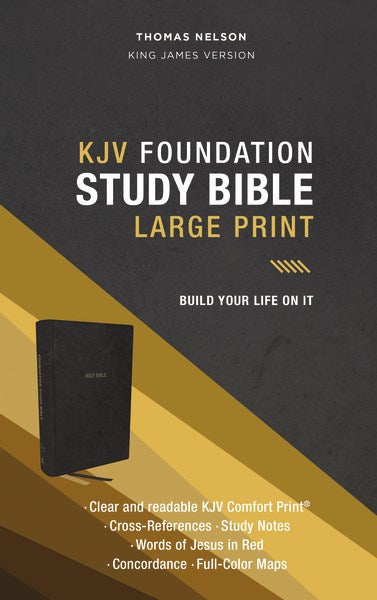 KJV Foundation Study Bible/Large Print (Comfort Print)-Black Leathersoft Indexed