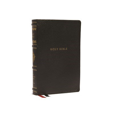 NKJV Personal Size Reference Bible (Sovereign Collection) (Comfort Print)-Black Genuine Leather Indexed