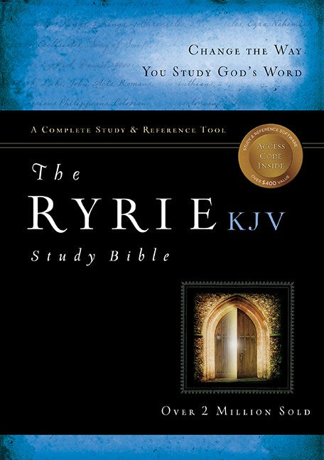 KJV Ryrie Study Bible-Black Genuine Leather (Pub Temp Out Of Stock=Feb 2022)